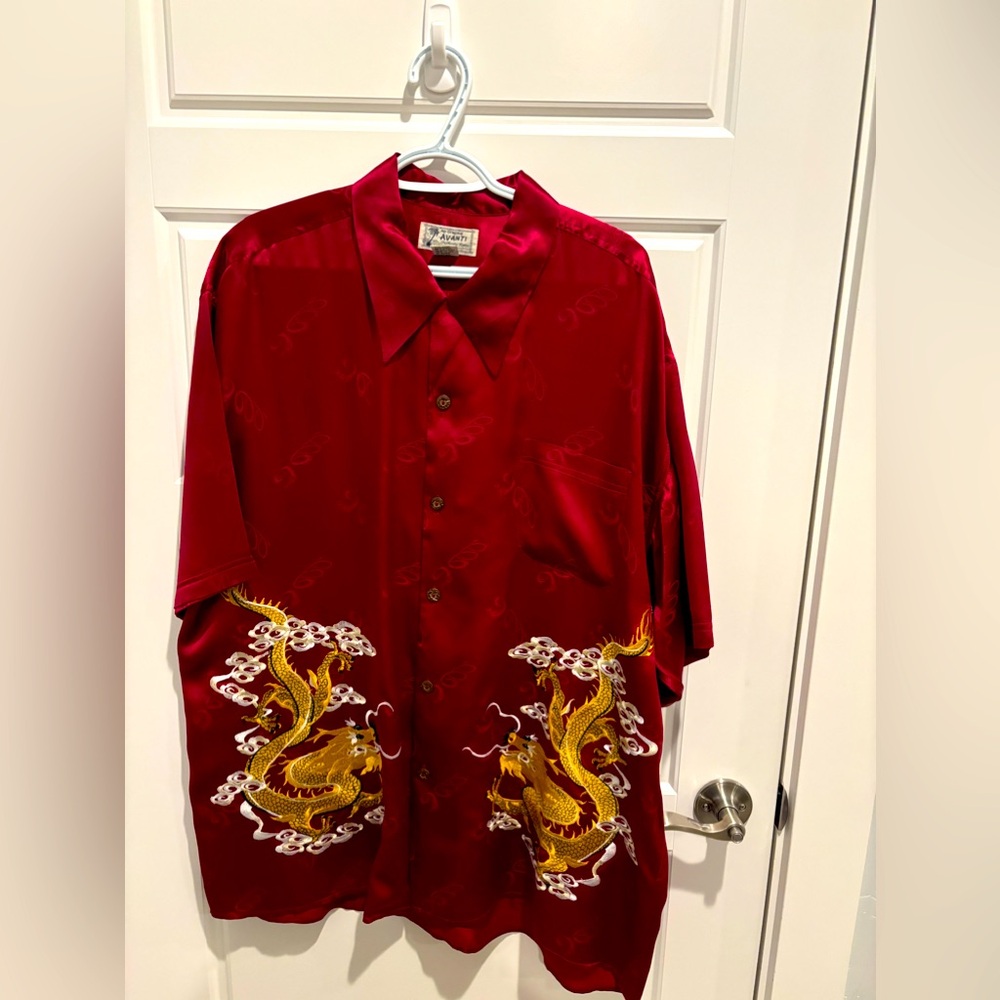 Avanti Red Dragon Silk Shirt